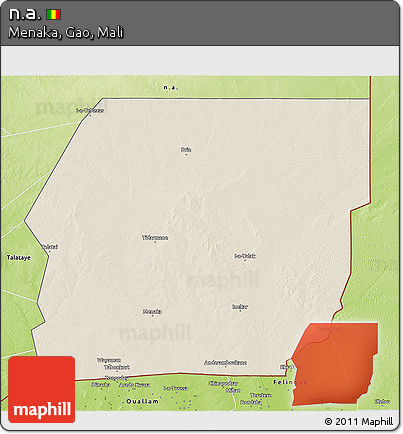Shaded Relief 3D Map of N.a., physical outside
