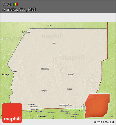 Shaded Relief 3D Map of N.a., physical outside