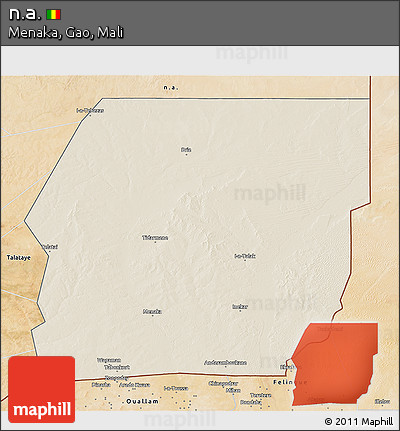 Shaded Relief 3D Map of N.a., satellite outside