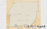 Shaded Relief 3D Map of n.a., satellite outside