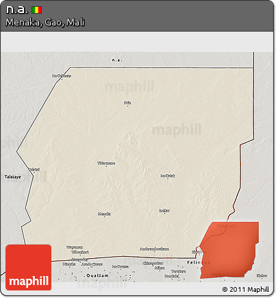 Shaded Relief 3D Map of N.a., semi-desaturated