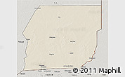Shaded Relief 3D Map of n.a., semi-desaturated