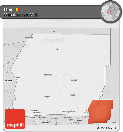 Silver Style 3D Map of N.a.