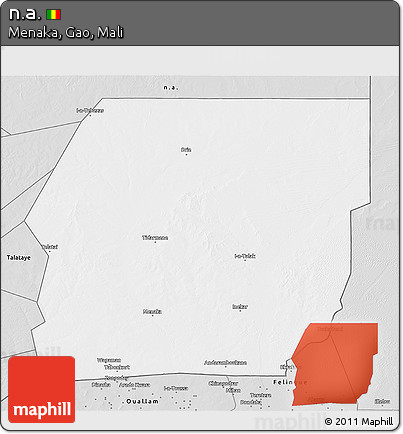 Silver Style 3D Map of N.a.