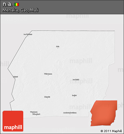Silver Style 3D Map of N.a., single color outside