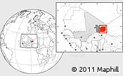 Blank Location Map of n.a., highlighted country, highlighted grandparent region, within the entire country