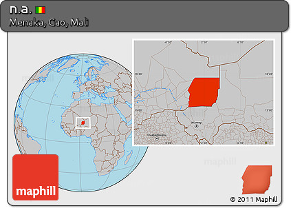Gray Location Map of N.a.