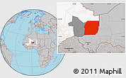 Gray Location Map of n.a., highlighted country, highlighted grandparent region