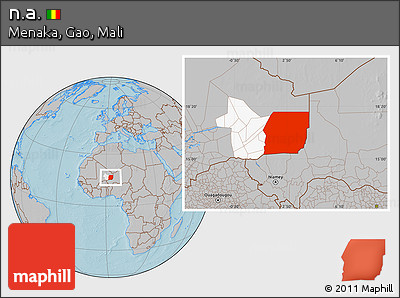 Gray Location Map of N.a., highlighted parent region, highlighted grandparent region, hill shading