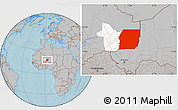 Gray Location Map of n.a., highlighted parent region, highlighted grandparent region, hill shading