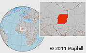 Gray Location Map of n.a., hill shading