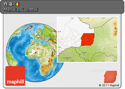 Physical Location Map of N.a., highlighted country, highlighted parent region