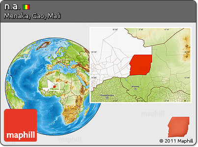 Physical Location Map of N.a., highlighted country, highlighted parent region