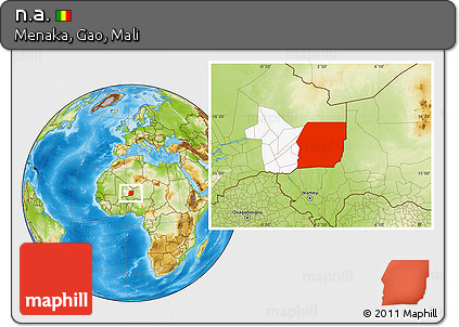 Physical Location Map of N.a., highlighted grandparent region