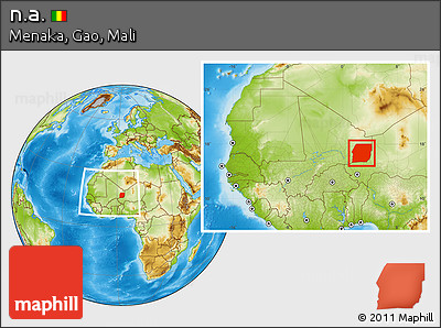 Physical Location Map of N.a., highlighted parent region, within the entire country