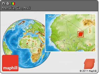 Physical Location Map of N.a., highlighted parent region, within the entire country