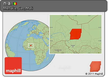 Savanna Style Location Map of N.a.