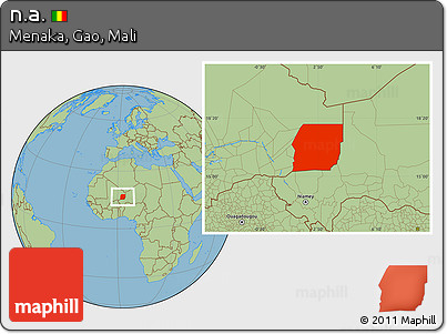 Savanna Style Location Map of N.a.