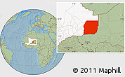 Savanna Style Location Map of n.a., highlighted country, highlighted parent region, hill shading
