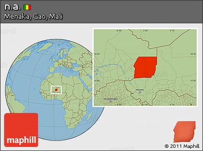 Savanna Style Location Map of N.a., highlighted parent region