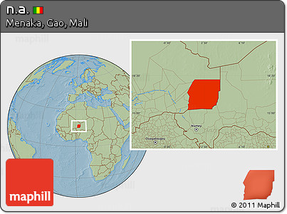 Savanna Style Location Map of N.a., highlighted parent region, hill shading