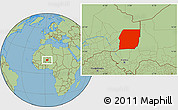 Savanna Style Location Map of n.a., highlighted parent region