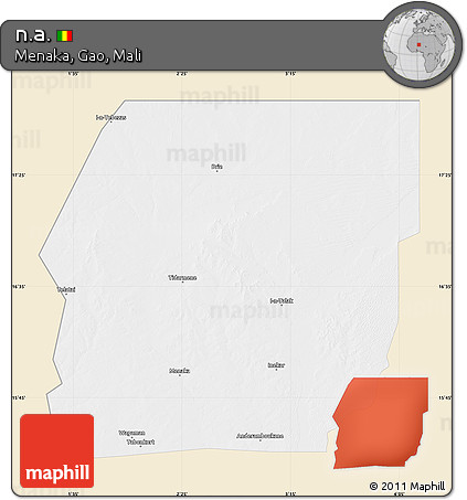 Classic Style Map of N.a., single color outside