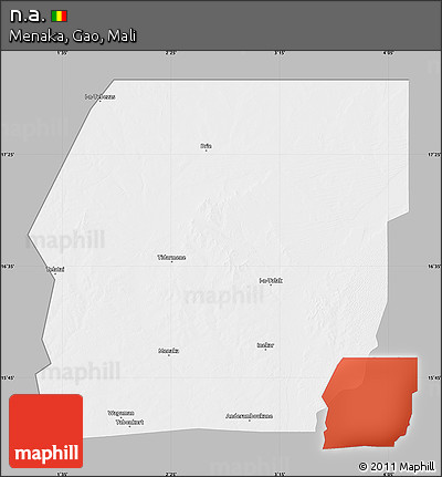 Gray Map of N.a., single color outside