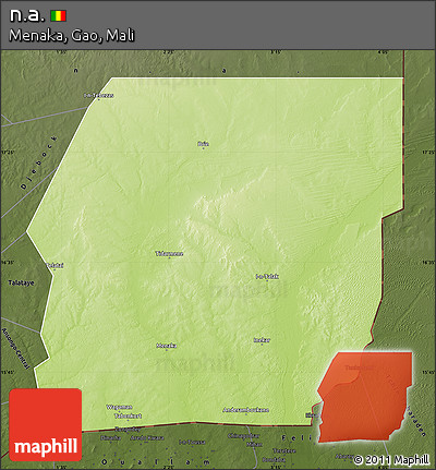 Physical Map of N.a., darken
