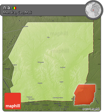 Physical Map of N.a., darken