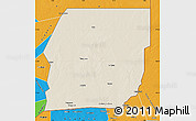 Shaded Relief Map of n.a., political outside