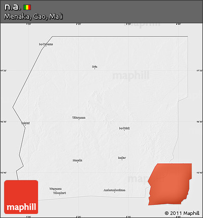 Silver Style Map of N.a., single color outside