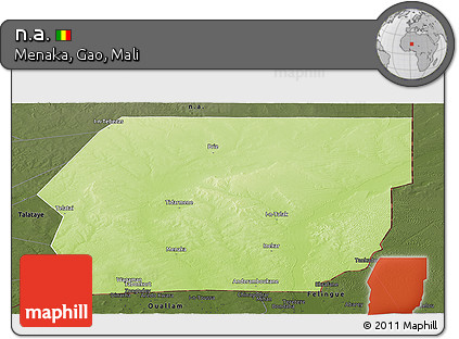 Physical Panoramic Map of N.a., darken