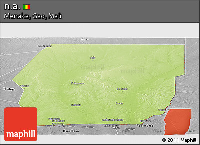 Physical Panoramic Map of N.a., desaturated