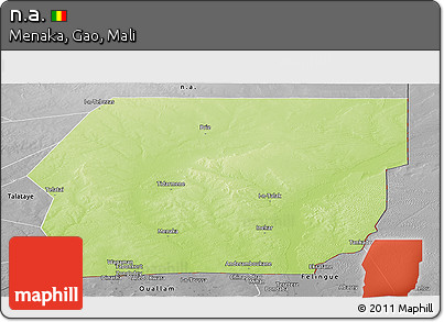 Physical Panoramic Map of N.a., desaturated