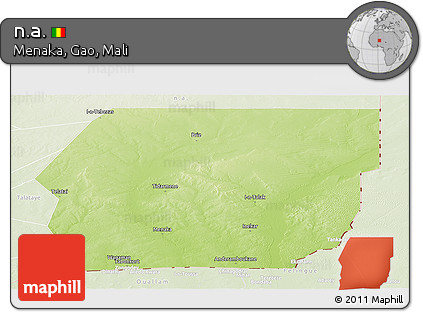 Physical Panoramic Map of N.a., lighten