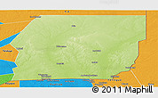 Physical Panoramic Map of n.a., political outside