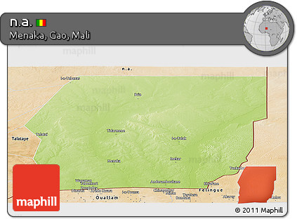 Physical Panoramic Map of N.a., satellite outside