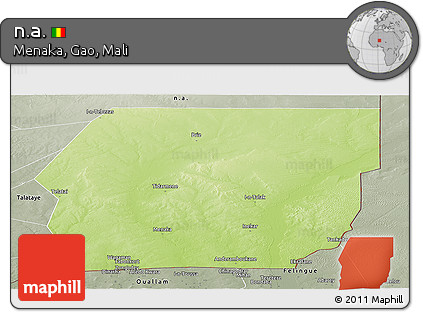 Physical Panoramic Map of N.a., semi-desaturated