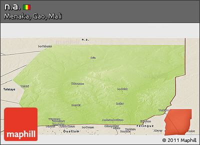 Physical Panoramic Map of N.a., shaded relief outside