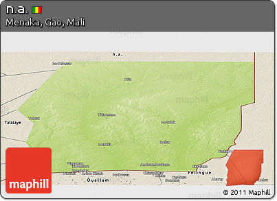 Physical Panoramic Map of N.a., shaded relief outside