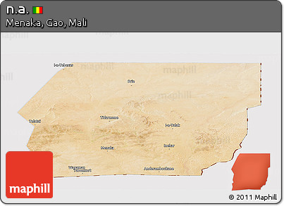 Satellite Panoramic Map of N.a., cropped outside
