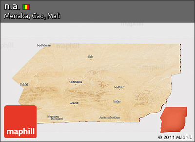 Satellite Panoramic Map of N.a., cropped outside
