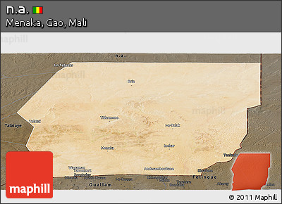 Satellite Panoramic Map of N.a., darken