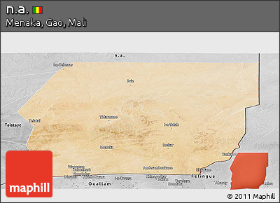 Satellite Panoramic Map of N.a., desaturated