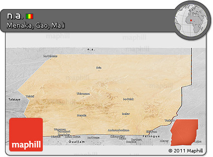 Satellite Panoramic Map of N.a., desaturated