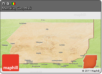 Satellite Panoramic Map of N.a., physical outside