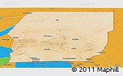 Satellite Panoramic Map of n.a., political outside