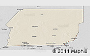 Shaded Relief Panoramic Map of n.a., desaturated