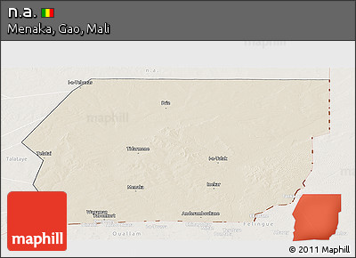 Shaded Relief Panoramic Map of N.a., lighten